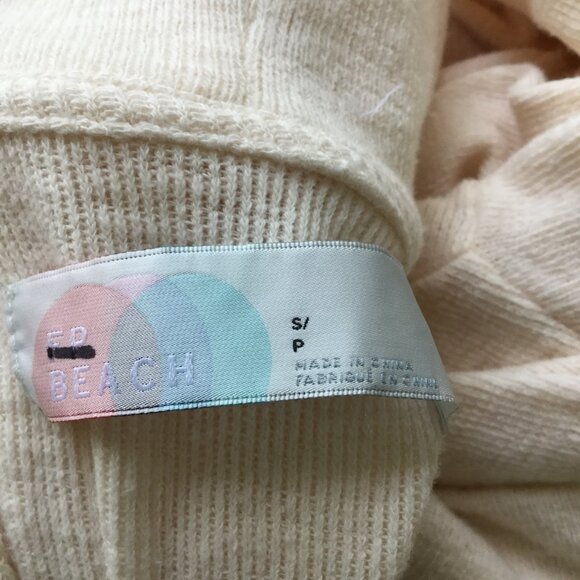 Free People Beach Cream Open Front Long Cardigan s - Picture 6 of 8